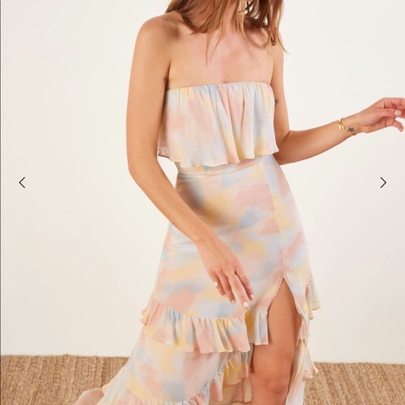 Reformation Indy Dress in Monet - Picture 3 of 4